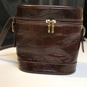 Brooks Brothers crocodile binocular style bag